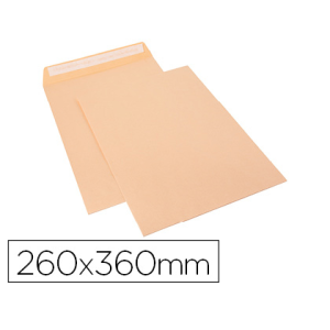 Sobre sam bolsa celulosa chamoix 90 gr tira de silicona 260x360 mm tira silicona caja 250 unidades