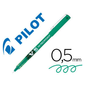 Rotulador pilot punta aguja v-5 verde 0.5 mm