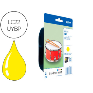 Ink-jet brother lc22uybp xl dcp-j785dw / dcp-j785dwxl / mfc-j985dw / mfc-j985dw amarillo 1.200 pag