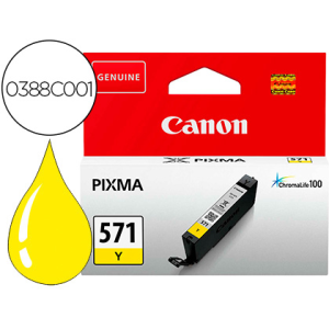 Ink-jet canon cli 571 pixma ts5051 / ts6050 / ts8051 / ts9050 / amarillo 161 paginas