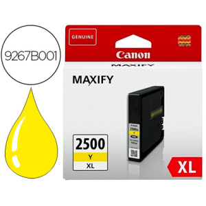 Ink-jet canon pgi 2500 xl maxify ib4050 / mb5050 / mb5150 / mb5155 / mb5350 / mb5450 amarillo 1520 paginas