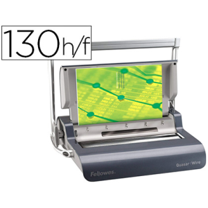 Encuadernadora para espiral wire fellowes quasar doble espiral perfora 15 hojas a4 encuaderna hasta 130 hojas