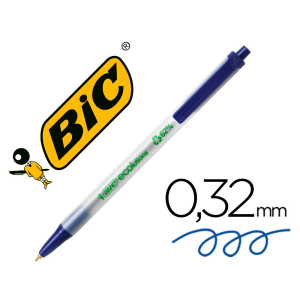 Boligrafo bic ecolutions clic stic azul