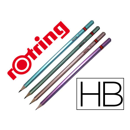 Lapices de grafito rotring metallic hb cuerpo colores surtidos