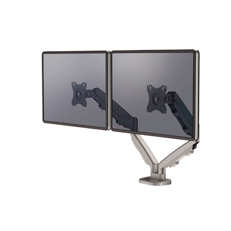 Brazo para monitor fellowes serie eppa ajustable altura 2 pantallas normativa vesa hasta 10 kg plata