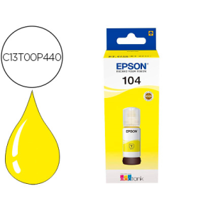 Tinta epson ecotank 104 et-2710 / 2711 / 2712 / 2720 / 2726 / 4700 amarillo 7500 paginas