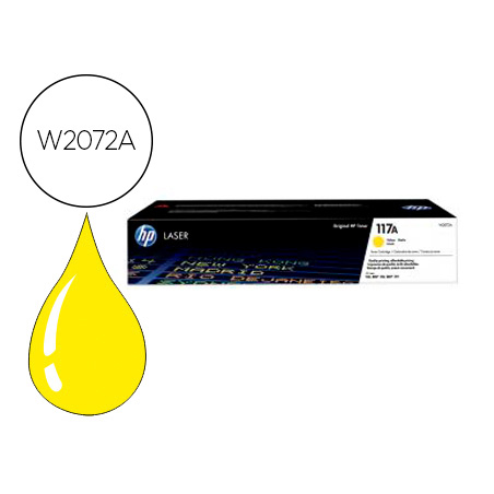 Toner hp 117a laser color 150a / 150nw / 178nw / 178nwg / 179fnw amarillo 700 paginas