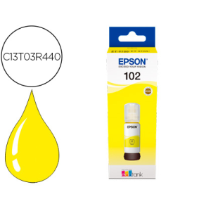 Tinta epson ecotank 102 et-2700 / 2750 / 3700 / 3750 / 4750 bote de 70 ml amarillo 6.000 pag