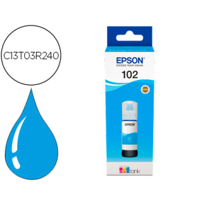 Tinta epson ecotank 102 et-2700 / 2750 / 3700 / 3750 / 4750 bote de 70 ml cian 6.000 pag