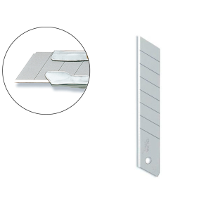 Repuesto cuchilla cutter olfa ancho 18 mm para cuter l-1 blister de 10 unidades