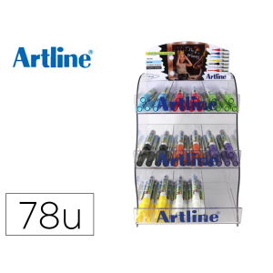 Rotulador artline pizarra epd-4 opaque ink board punta redonda 2 mm expositor de 78 unidades colores surtidos