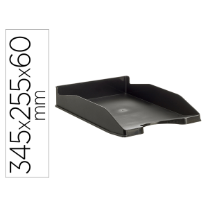 Bandeja sobremesa archivo 2000 antimicrobiana plastico apilable 3 posiciones din a4 y folio negra 345x255x60 mm