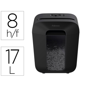 Destructora de documentos fellowes lx-45 capacidad de corte 8 hojas p4 destruye grapas clips y tarjetas