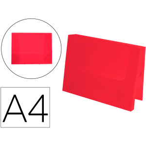 Carpeta liderpapel portadocumentos polipropileno dina4 rojo translucido lomo 50 mm