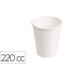 Vaso termico de carton blanco 200 cc paquete de 50 unidades