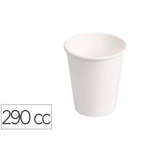 Vaso termico de carton blanco 290 cc paquete de 50 unidades