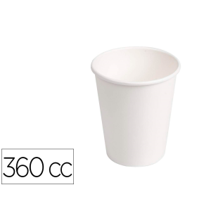Vaso termico de carton blanco 360 cc paquete de 50 unidades