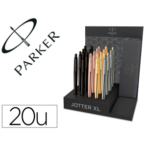Boligrafo parker jotter xl monocromo expositor de 20 unidades surtidas