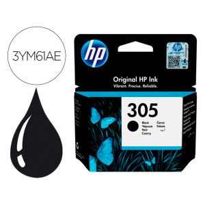Ink-jet hp 305 deskjet 1210 / 1212 / 1255 / 2732 / 2752 / 4155 / 4158 envy 6020 / 6052 /6055 / 6420 negro 120