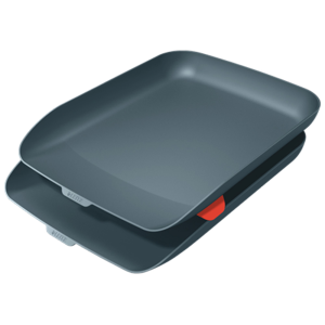 Bandeja sobremesa plastico leitz cosy set de 2 unidades gris 274x81x407 mm