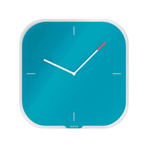 Reloj leitz cosy de pared silencioso cristal 30x30 cm azul