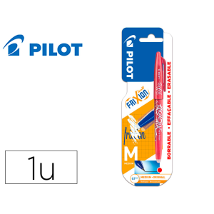 Boligrafo pilot frixion ball borrable 0,7 mm punta media rojo en blister