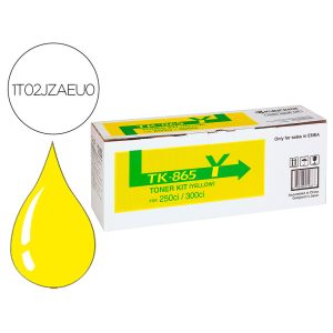 Toner tk865y kyocera -mita copiadora amarillo taskalfa 200ci / 300ci 12.000 paginas
