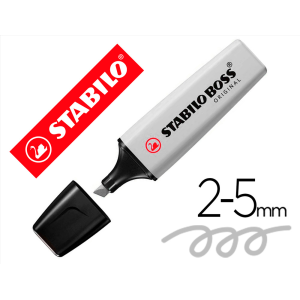 Rotulador stabilo boss fluorescente 70 pastel gris polvoriento