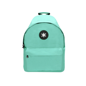 Mochila antartik con asa y bolsillos con cremallera color verde menta 310x160x410 mm