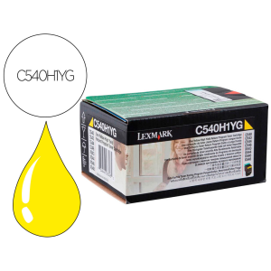 Toner laser lexmark c540h1yg amarillo c540/ 2000 paginas