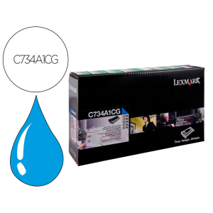 Toner laser lexmark c734 cian 6000 paginas