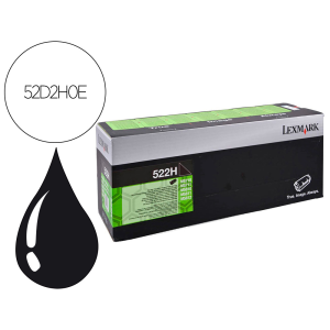 Toner lexmark laser 522he / 52d2h0e / cx725de / cs720de / cs725de negro 25000 paginas