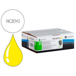 Toner lexmark laser 74c20y0 cx725de / cs720de / cs725de amarillo 3000 paginas