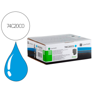 Toner lexmark laser 74c20c0 cx725de / cs720d e/ cs725de cian 3000 paginas