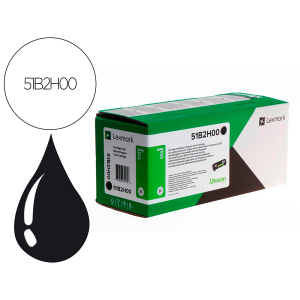 Toner lexmark laser 51b2h00 ms417 / mx417 negro 8500 paginas