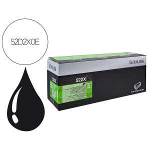 Toner lexmark laser 52d2x0e ms811 series / ms812 series negro 45000 paginas
