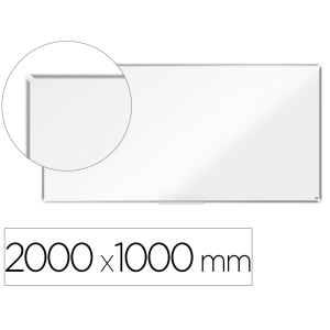 Pizarra blanca nobo premium plus acero lacado magnetica 2000x1000 mm
