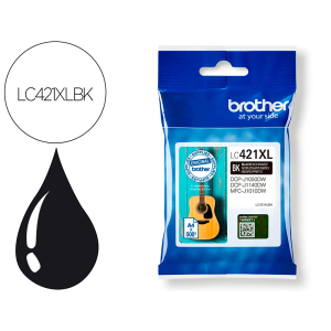 Ink-jet brother lc421xlbk dcp-j1050dw / dcp-j1140dw / mfc-j10 negro 500 paginas