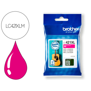 Ink-jet brother lc421xlm dcp-j1050dw / dcp-j1140dw / mfc-j10 magenta 500 paginas