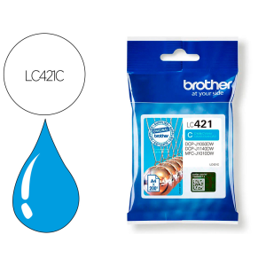Ink-jet brother lc421c dcp-j1050dw / dcp-j1140dw / mfc-j10 cian 200 paginas