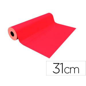 Papel de regalo basika metalizado rojo bobina ancho 31 cm longitud 80 m