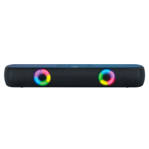 Barra de sonido q-connect bluetooth con iluminacion led y control de volumen color negro