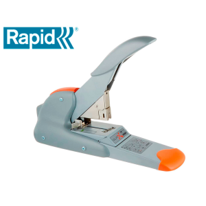 Grapadora rapid duax capacidad de grapado 170 hojas usa grapas duax color plata/naranja