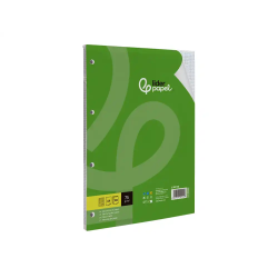 Recambio liderpapel din a4 100 hojas 75 gr cuadro 3 mm con margen 4 taladros