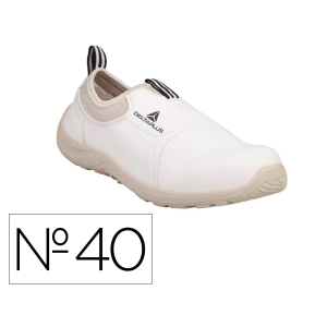 Zapatos de seguridad deltaplus microfibra pu suela pu mono-densidad color blanco talla 40