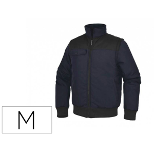 Chaleco deltaplus multibolsillos con cremallera y mangas desmontables 80% poliester 20% algodon talla m
