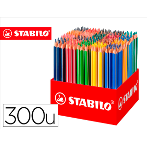 Lapices de colores stabilo trio az school pack de 300 unidades surtidas 20 colores