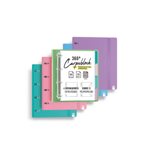 Carpeta 4 anillas de 35 mm carchivo din a4 polipropileno con recambio soft foam style