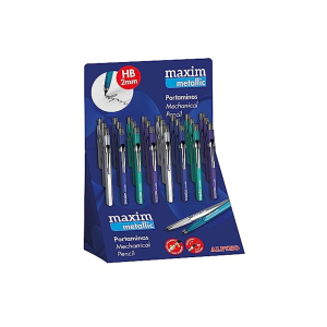 Portaminas maxim metalix 2 mm expositor de 24 unidades