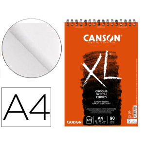 Bloc dibujo croquis din a4 microperforado 21x29,7 cm 120 hojas grano fino 90 gr/m2